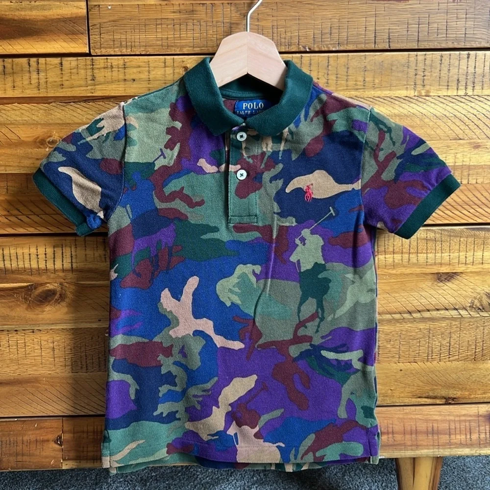 Polo by Ralph Lauren Kids Camouflage Polo by Ralph Lauren Shirt - Multicolor